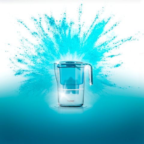 Colour explosion with Vida water table filter jug in petrol