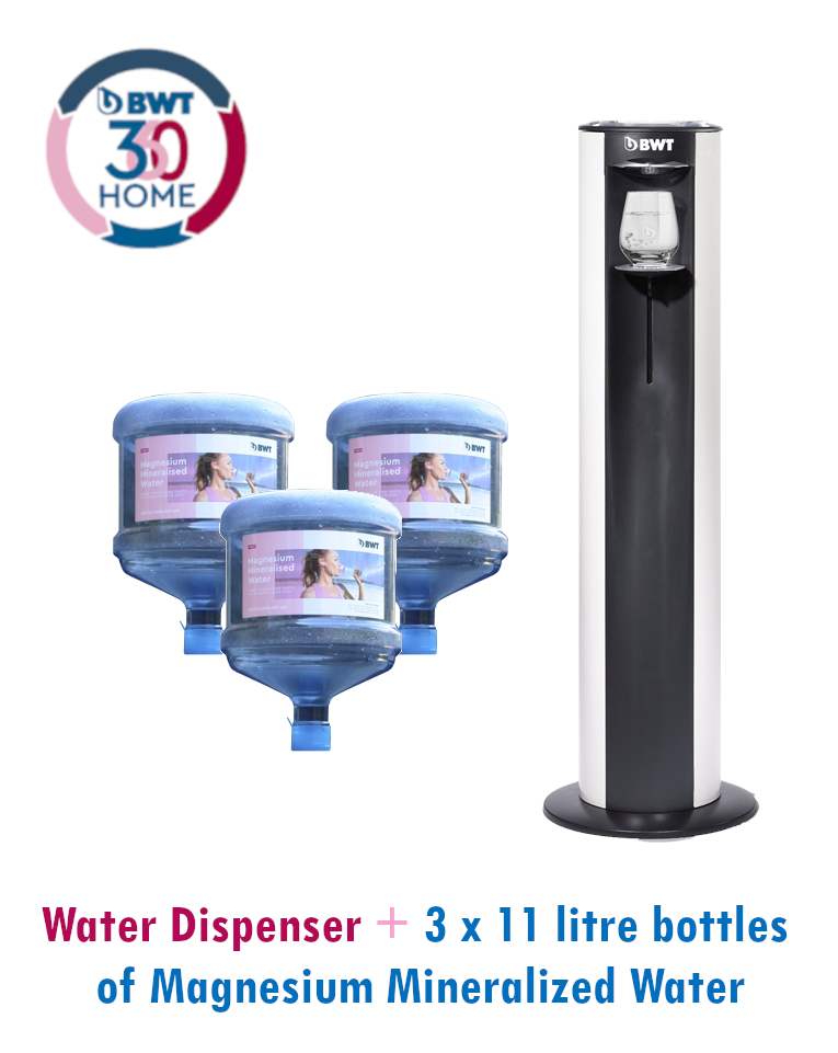 BWT 360 water at home dispenser plus bottles