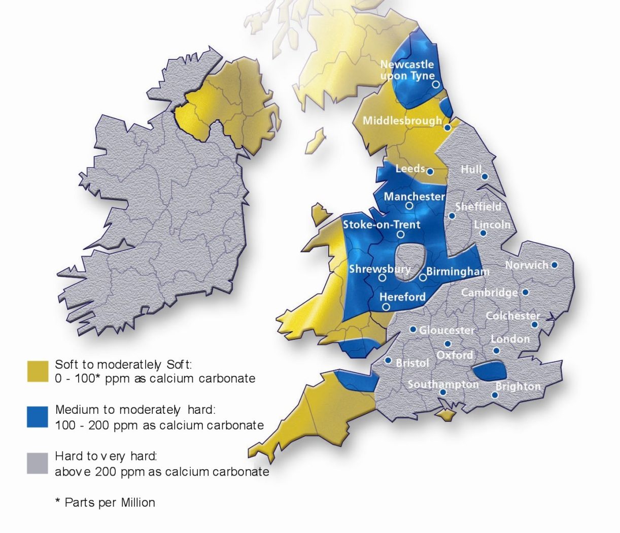 Hard Water areas UK