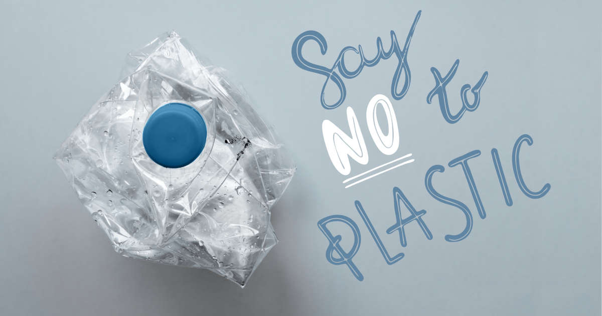 say no to single use plastic bottles