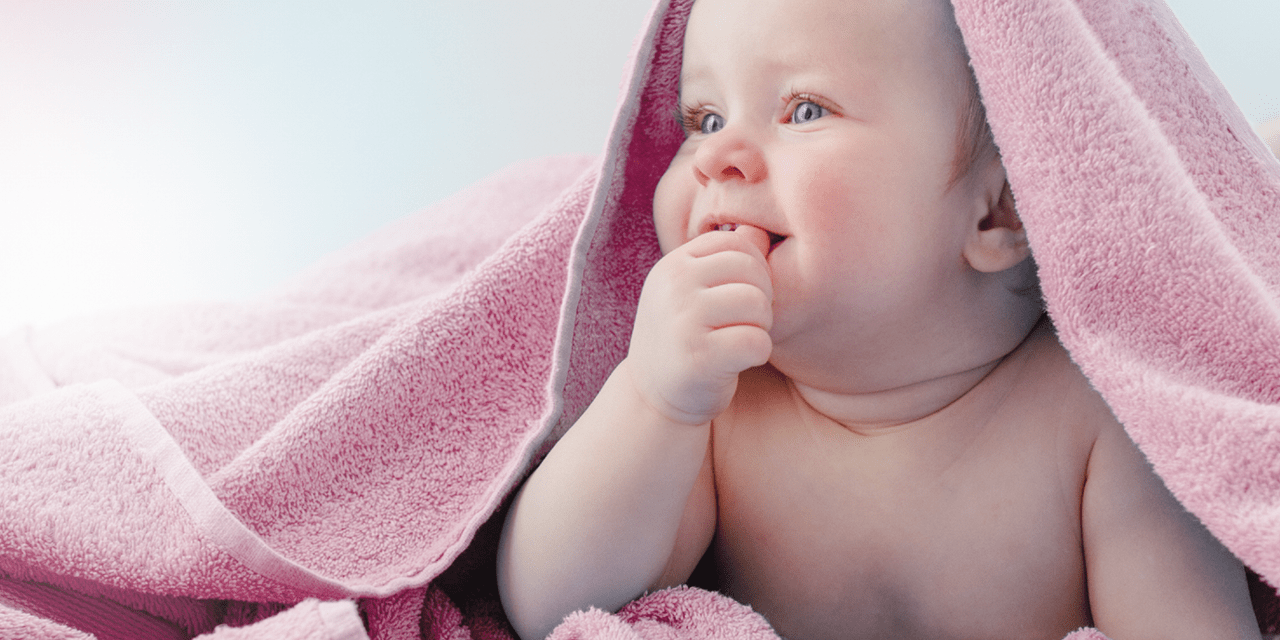 Baby in towel