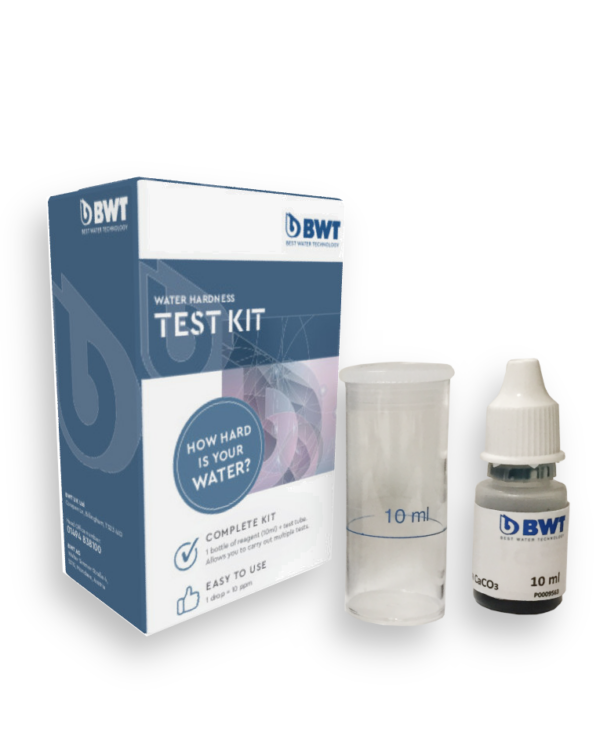 Hard water test kit for testing total water hardness in ppm/ml
